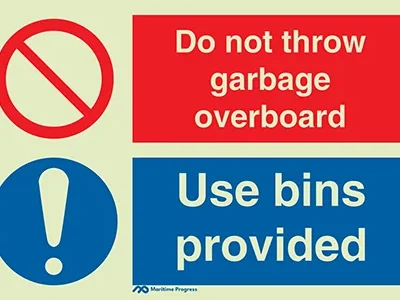 Do not throw garbage overboard