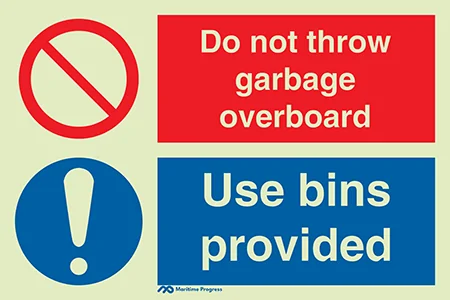 Do not throw garbage overboard