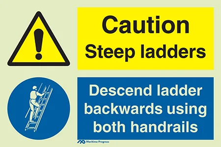 Caution Steep ladders