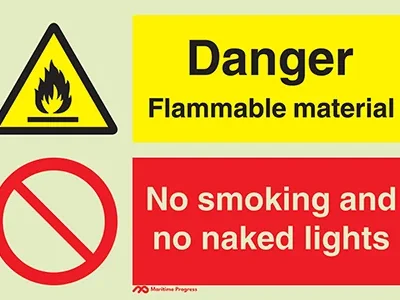 Danger flammable material