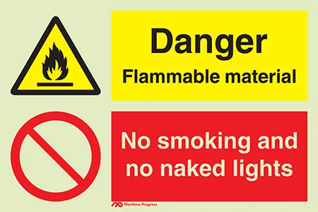 Danger flammable material