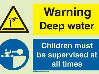 (warning deep water (pool