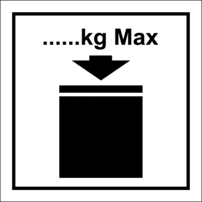IMDG sign,, IBC's capable of being stacked, 250mm x 250mm, White Vinyl - Maritime Progress