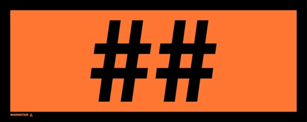 IMDG UN number panel, Orange UN No. panel, 120mm x 300mm, White Vinyl - Maritime Progress