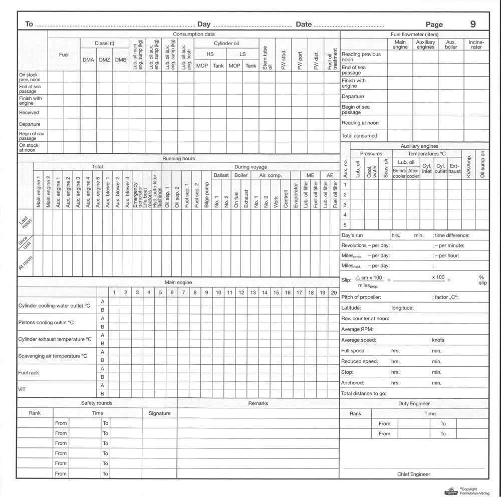Engine Room Log Book Engine Room Log Book