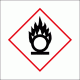 GHS - Oxidizing, 100mm x 100mm, White Vinyl - Maritime Progress
