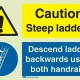 Caution Steep ladders