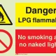 Danger LPG Flammable material