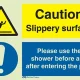 (Caution slippery surface (pool