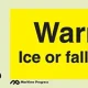 Warning Ice of falling snow